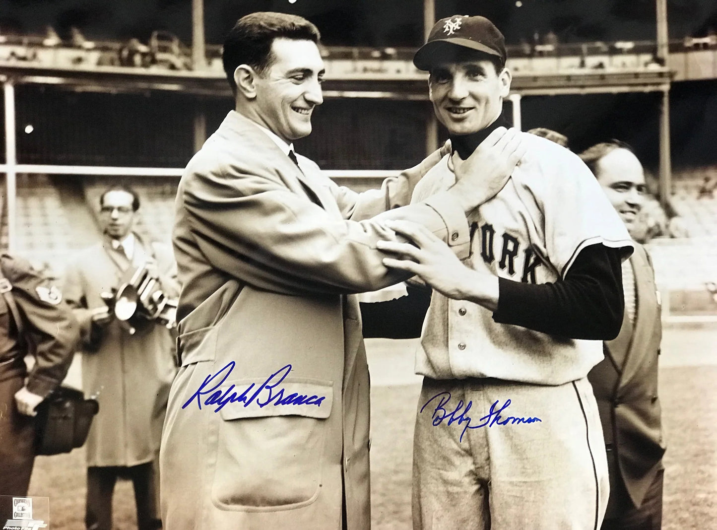 Ralph Branca & Bobby Thomson Autographed 16X20 Photo