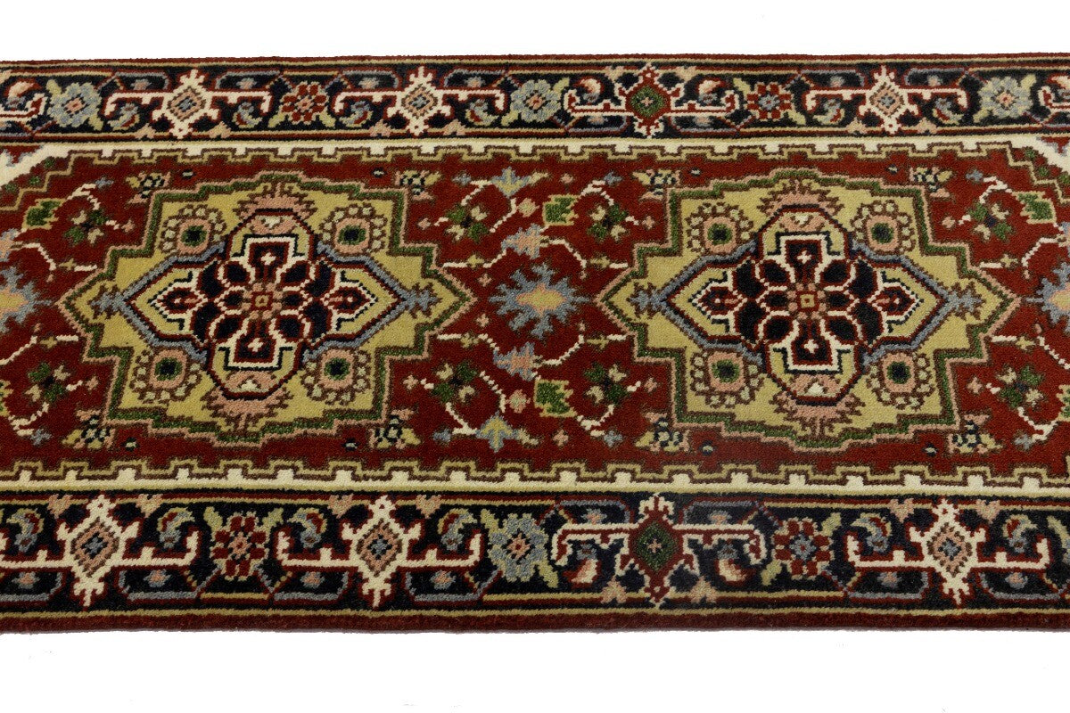 Geometric Heriz Serapi Oriental Rug Farmho Foyer