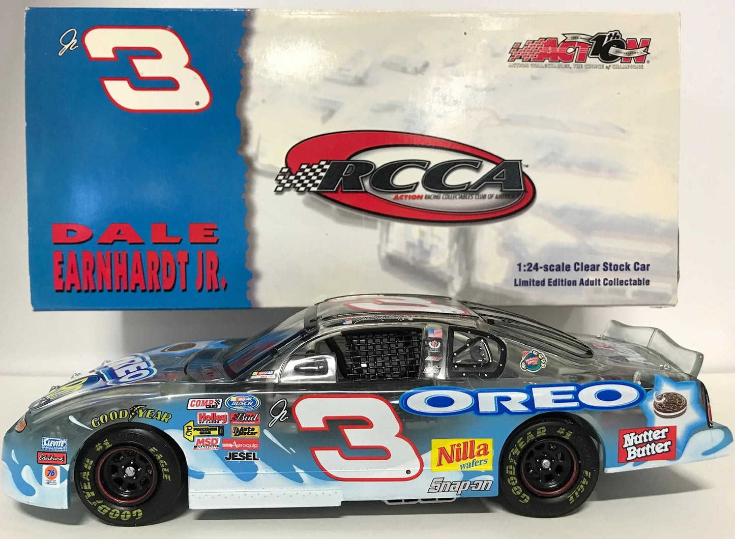 Dale Earnhardt Jr. Unsigned #3 2002 Monte Carlo Clear Car 1:24 Die-Cast Car