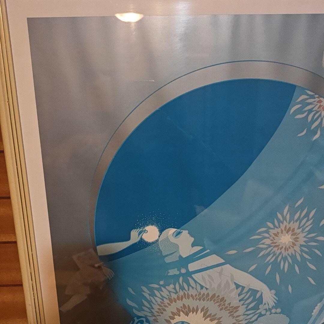 Erte Vintage Poster Merrill Chase Galleries 1980S Exhibition Blue Version Rare