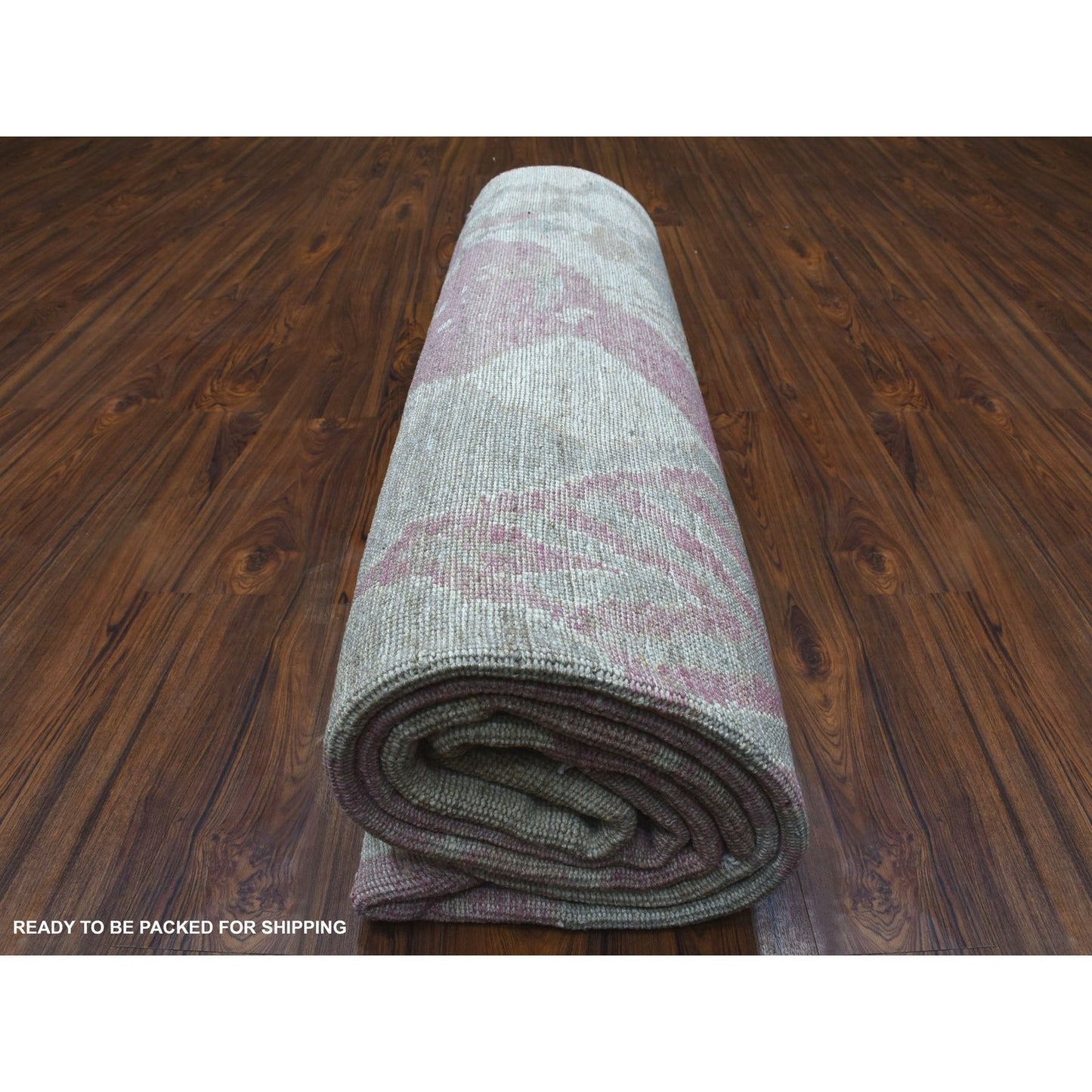 8'10"X11'9" Pink Moroccan Berber Arts And Crafts Hand Knotted Wool Rug