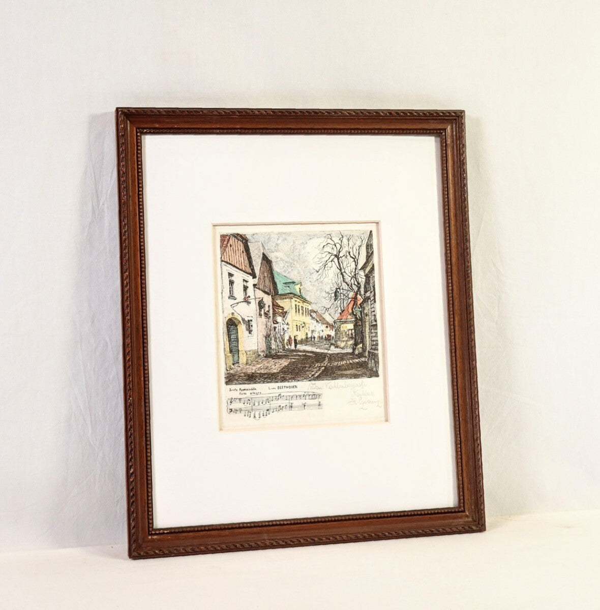 Herta Czerny Kovans Vienna Kahlenberger Strasse Original Etching Signed Print