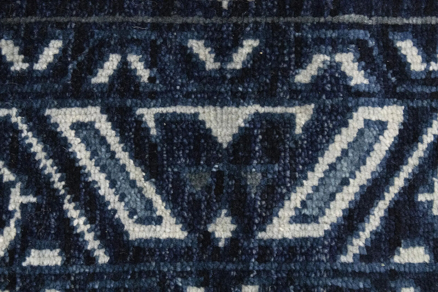 Hand-Knotted Narrow Runner Rug Modern