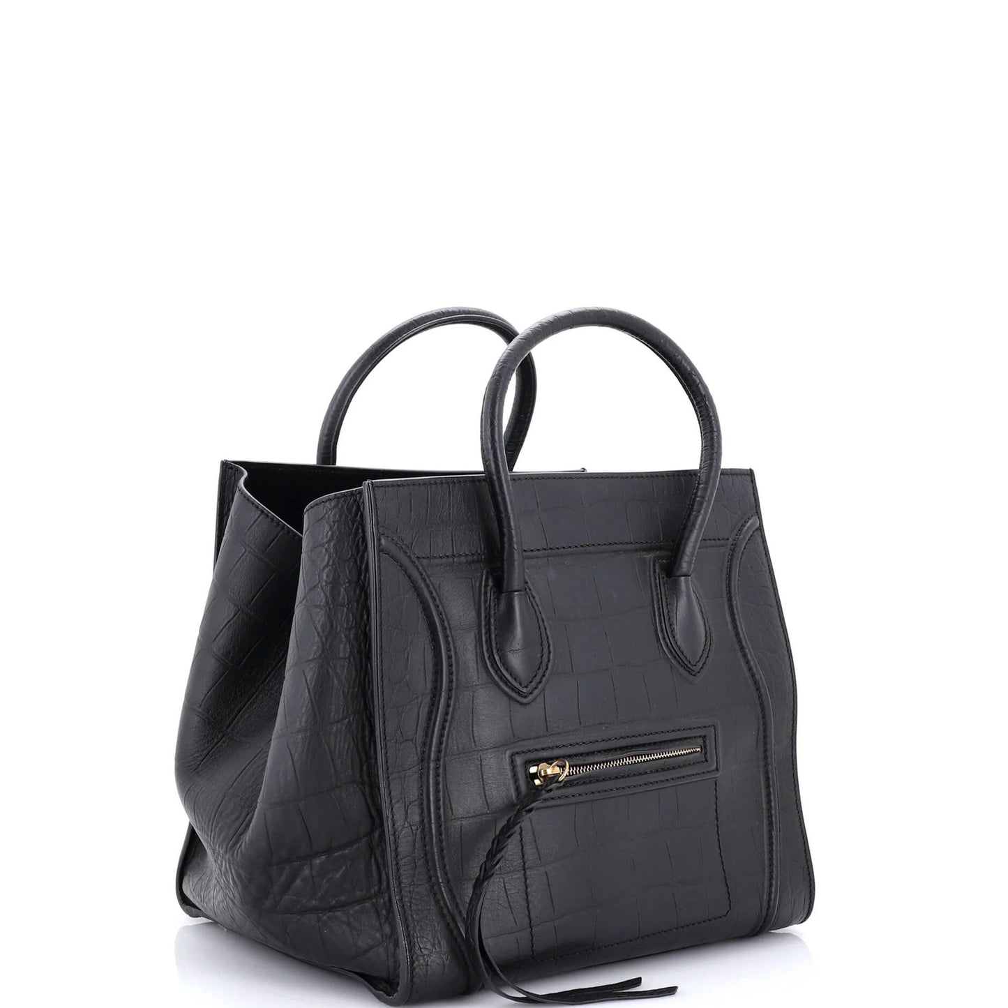 Celine Phantom Bag Crocodile Embossed Leather Medium