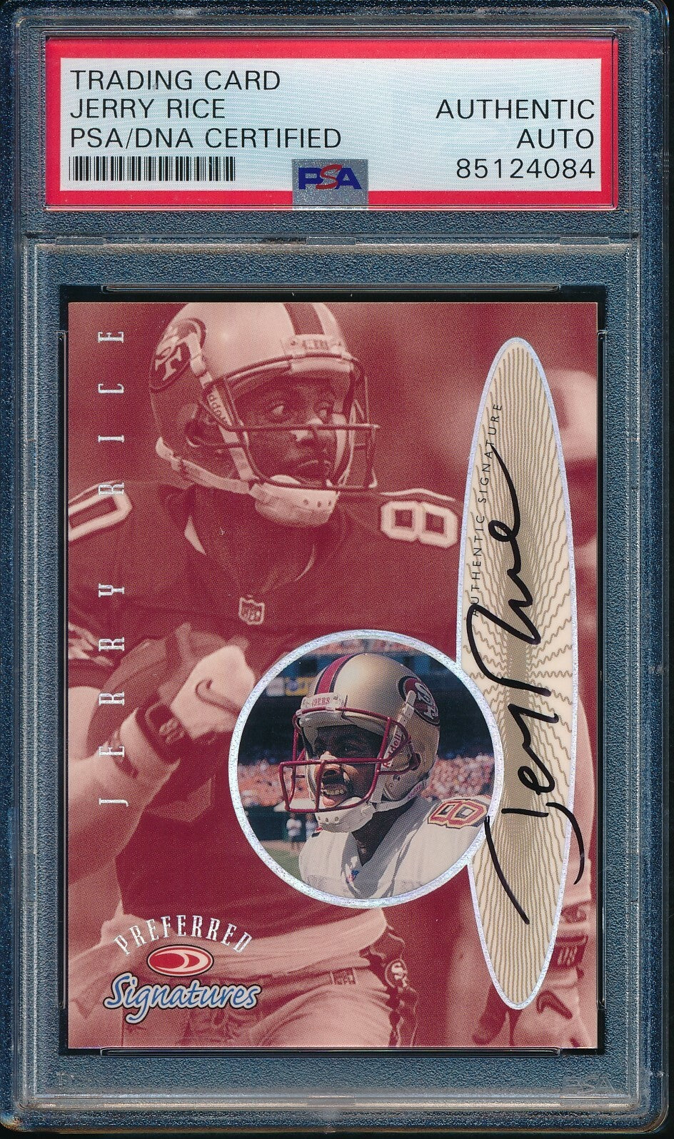 Jerry Rice Hof Signed 1999 Donruss Preferred Sig