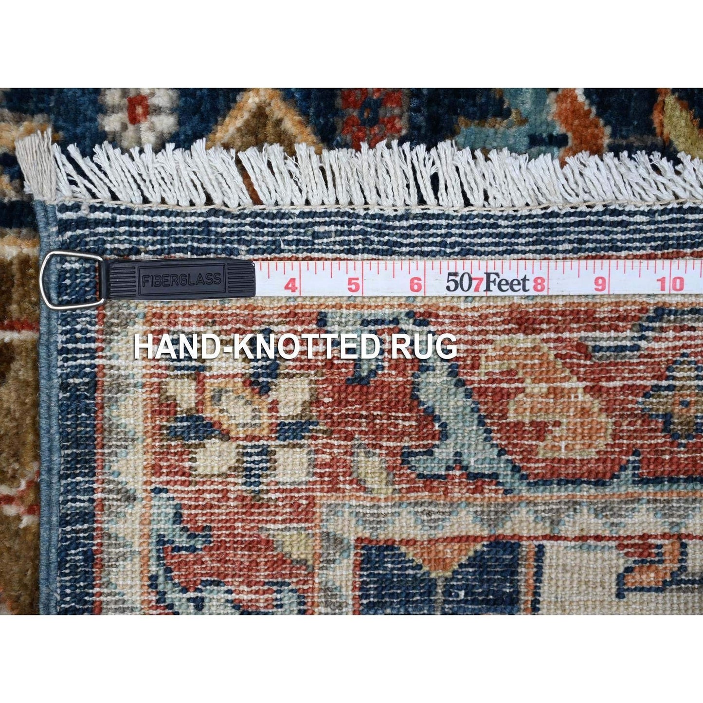 2'6"X6' Night Blue Aryana Caucasian Akstafa Hand Knotted Oriental Rug