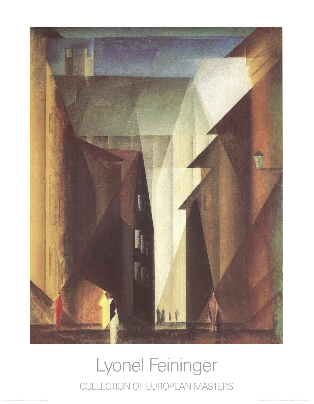 Lyonel Feininger Church View " Poster Expressionism Brown, Blac
