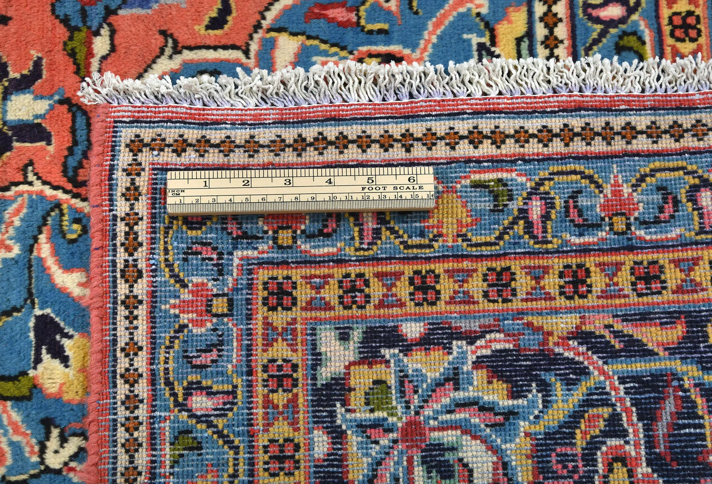 Hand-Knotted Vintage Oriental Rug Floral Classic