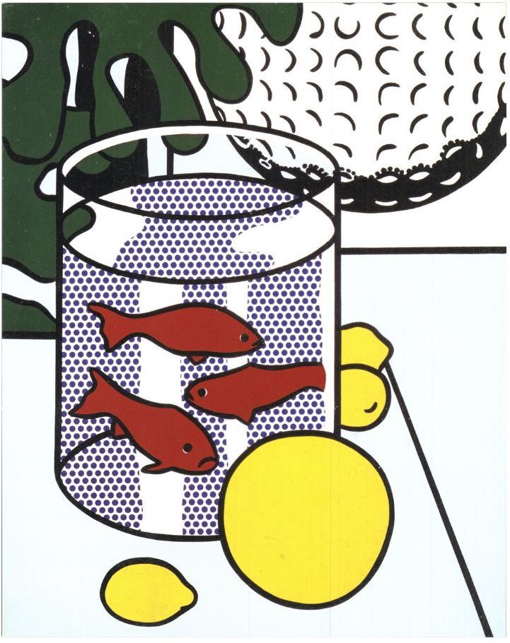 Roy Lichtenstein Still Life With Goldfish Bowl " Serigraph Pop Ar