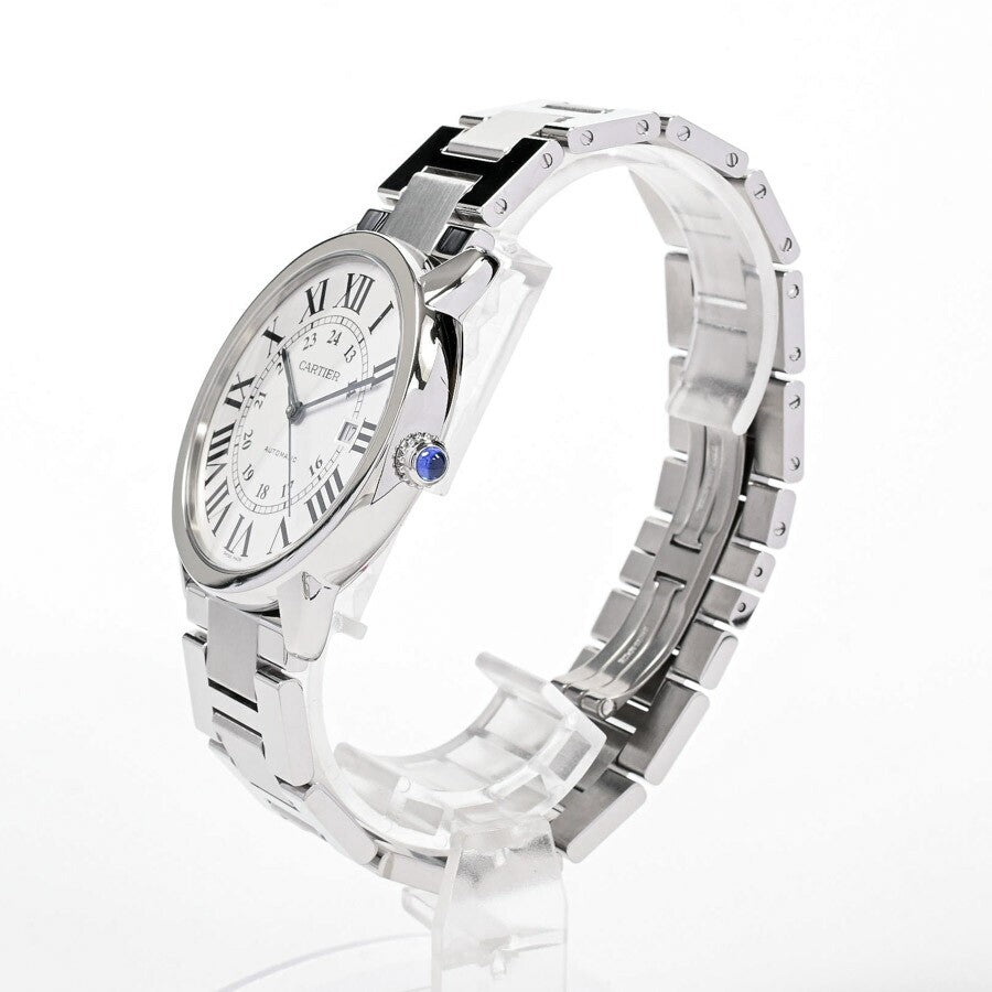 Cartier Rondo Solo De Cartier Xl W6701011 Silver Men'S Used Watch #71021