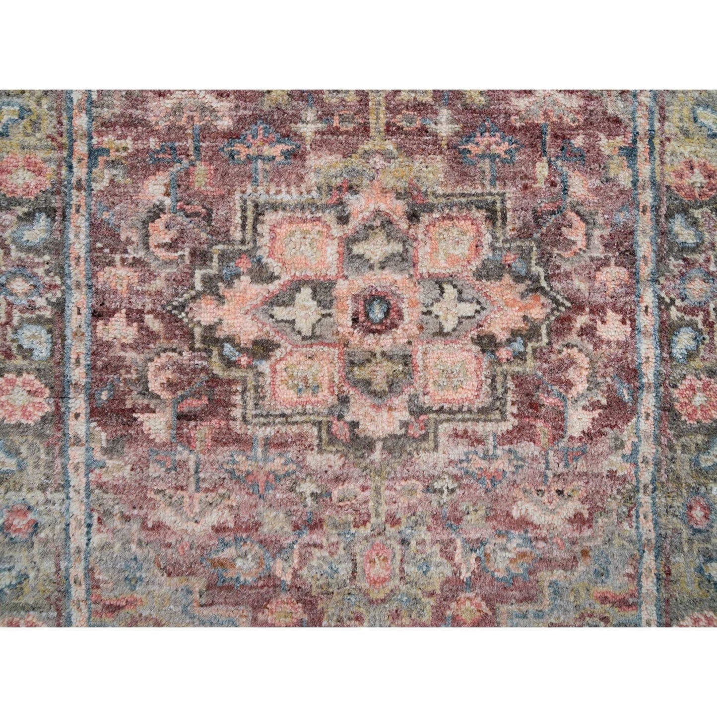 2'8"X21'10" Cordovan Red Extra Soft Wool Pile Hand Knotted Xl Runner Rug
