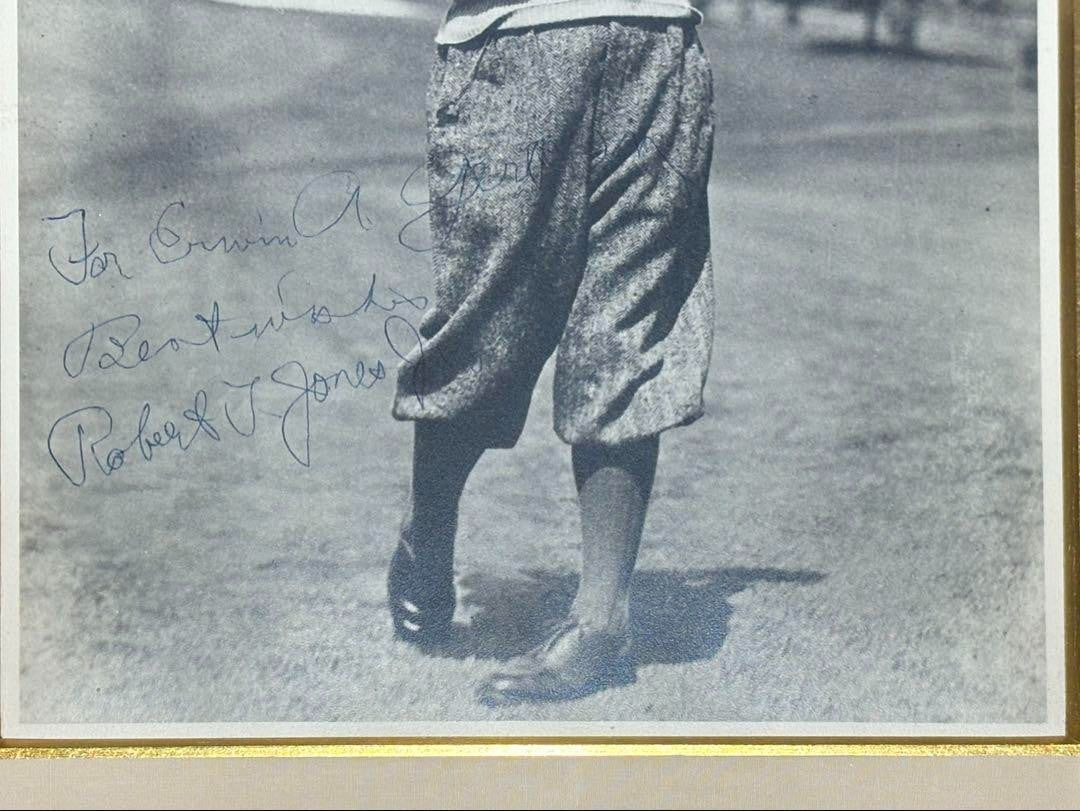 Bobby Jones Signed Photo 8X10 Vintage Golf Legend W/ Frame (Believed Authentic)