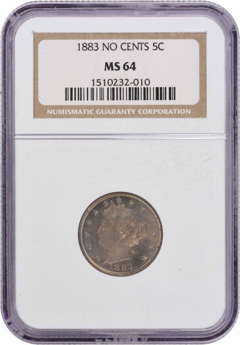 1883 No Cents Liberty Nickel RPD MS64 NGC