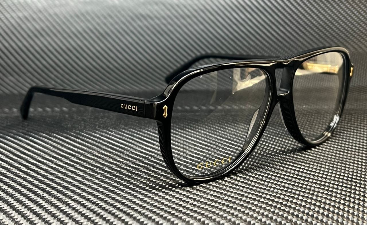 Gucci Gg1044O 001 Black Gold Men'S Spring Hinges