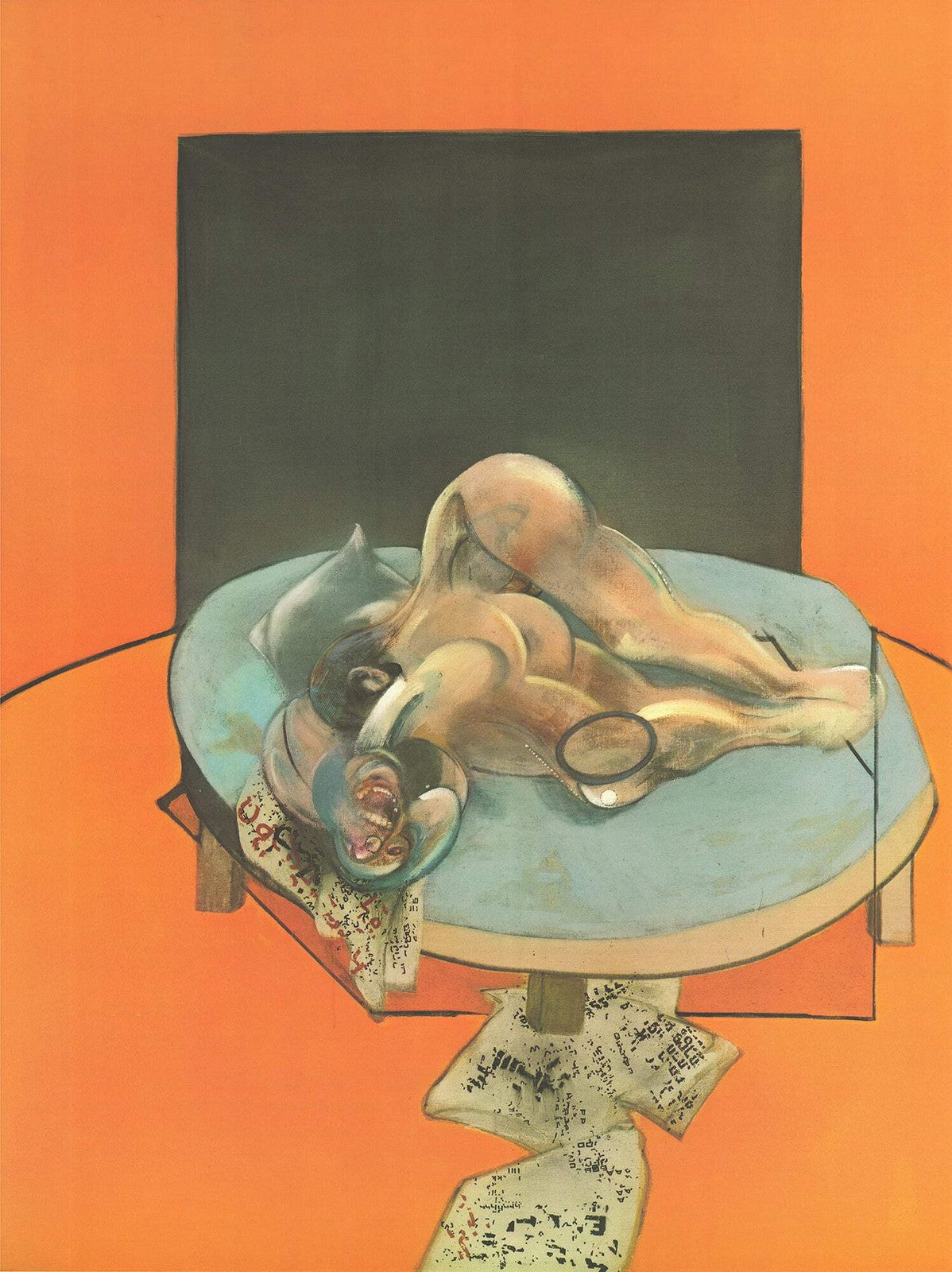 Francis Bacon Figure In A Room " Poster Expressionism Orange