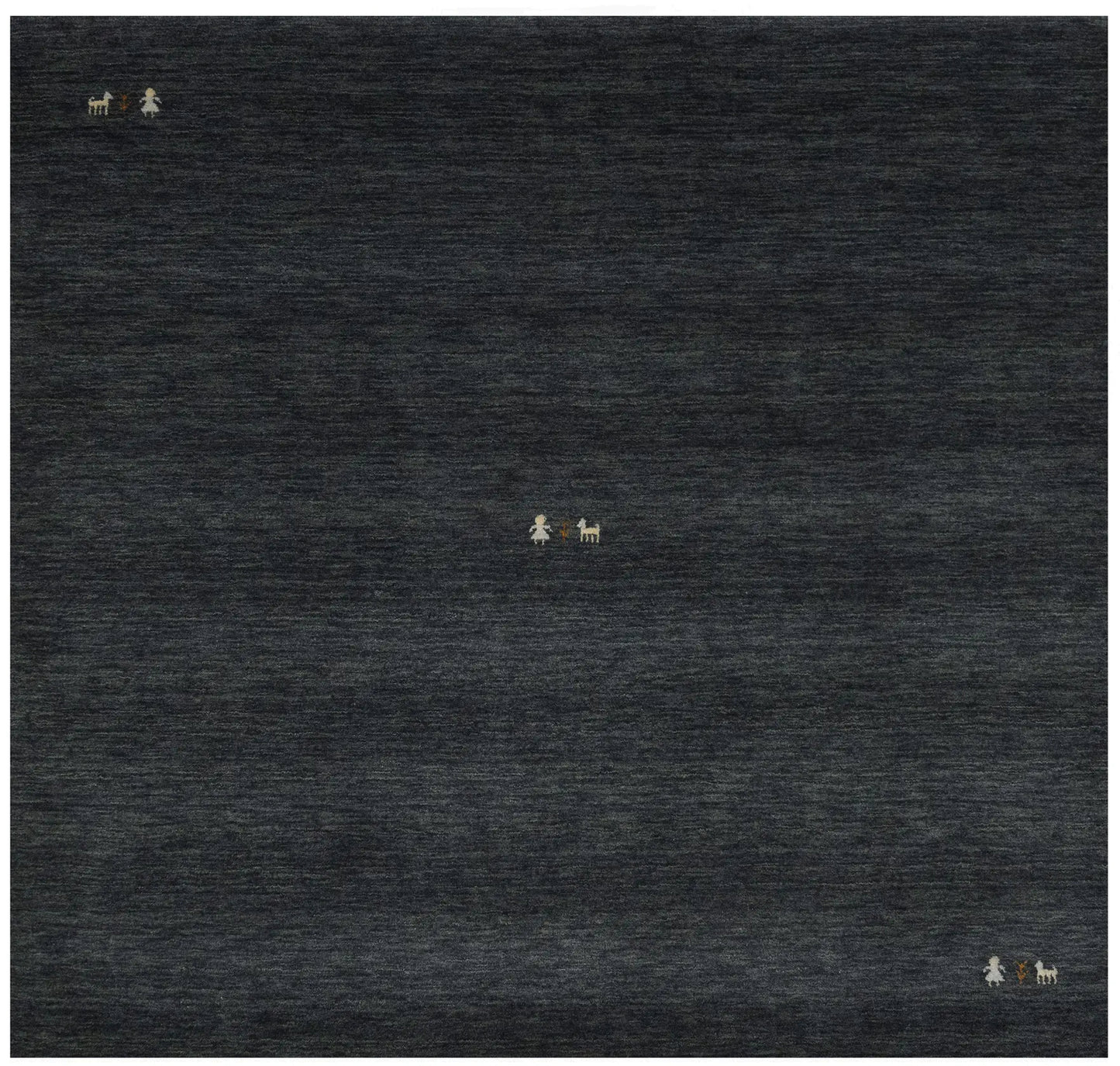 Charcoal Tribal Design Square 6X6 Gabbeh Modern