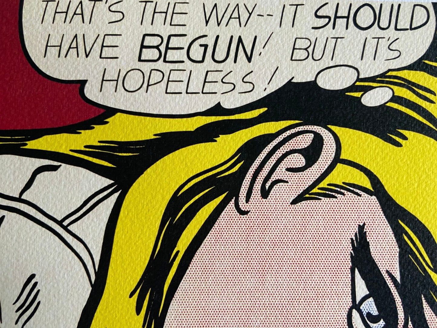 Roy Lichtenstein Lithograph Coa Signed Numbered