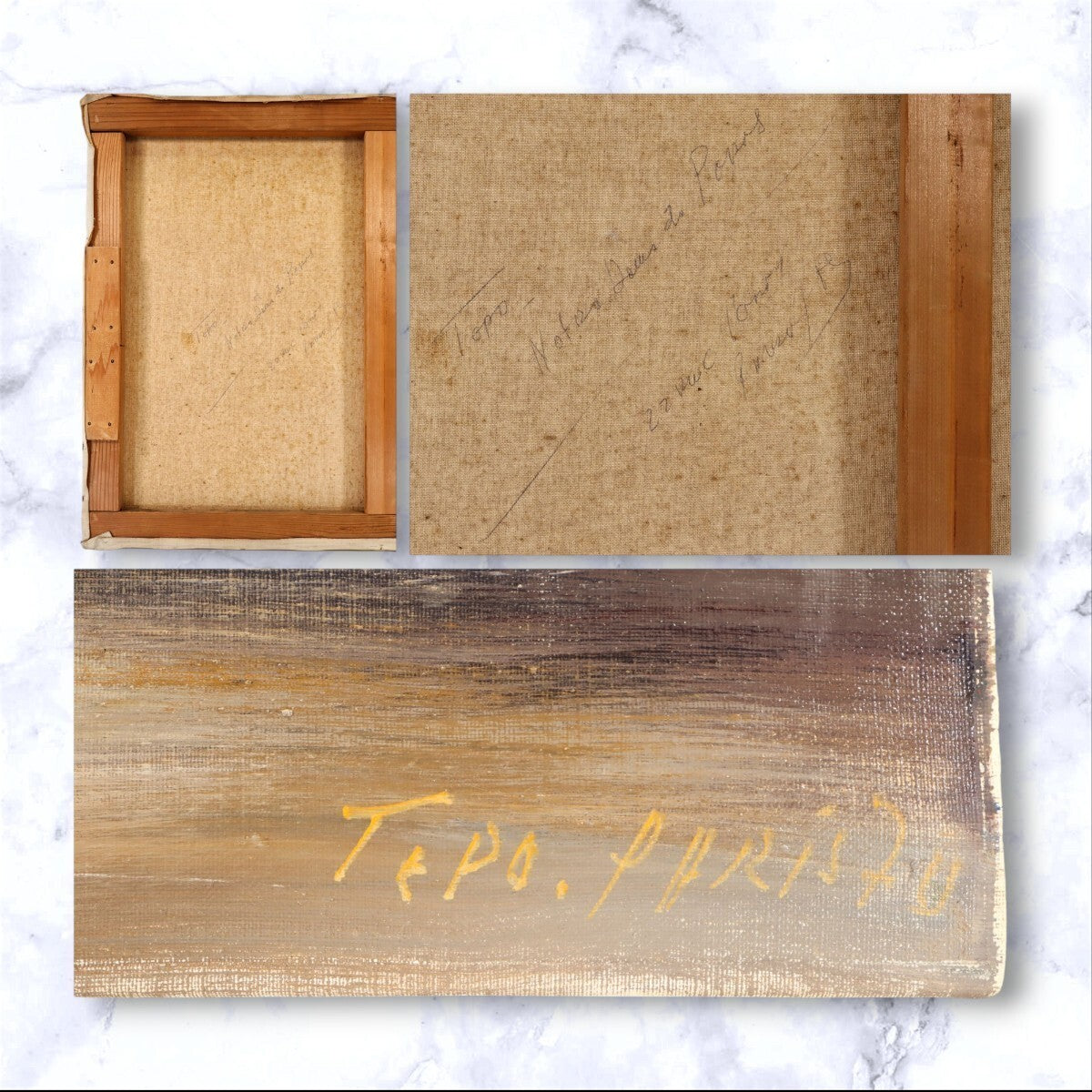 Tepo "Notre Dame De Paris" Original Oil Painting On Canvas P15 6550Cm Signed