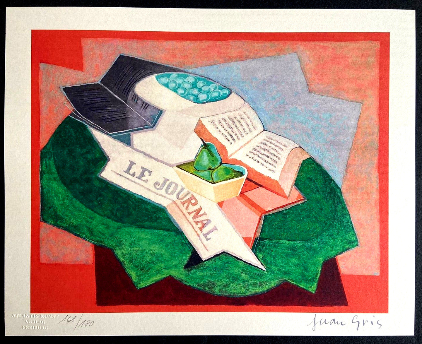 Juan Gris Lithograph Coa Numbered A Hand