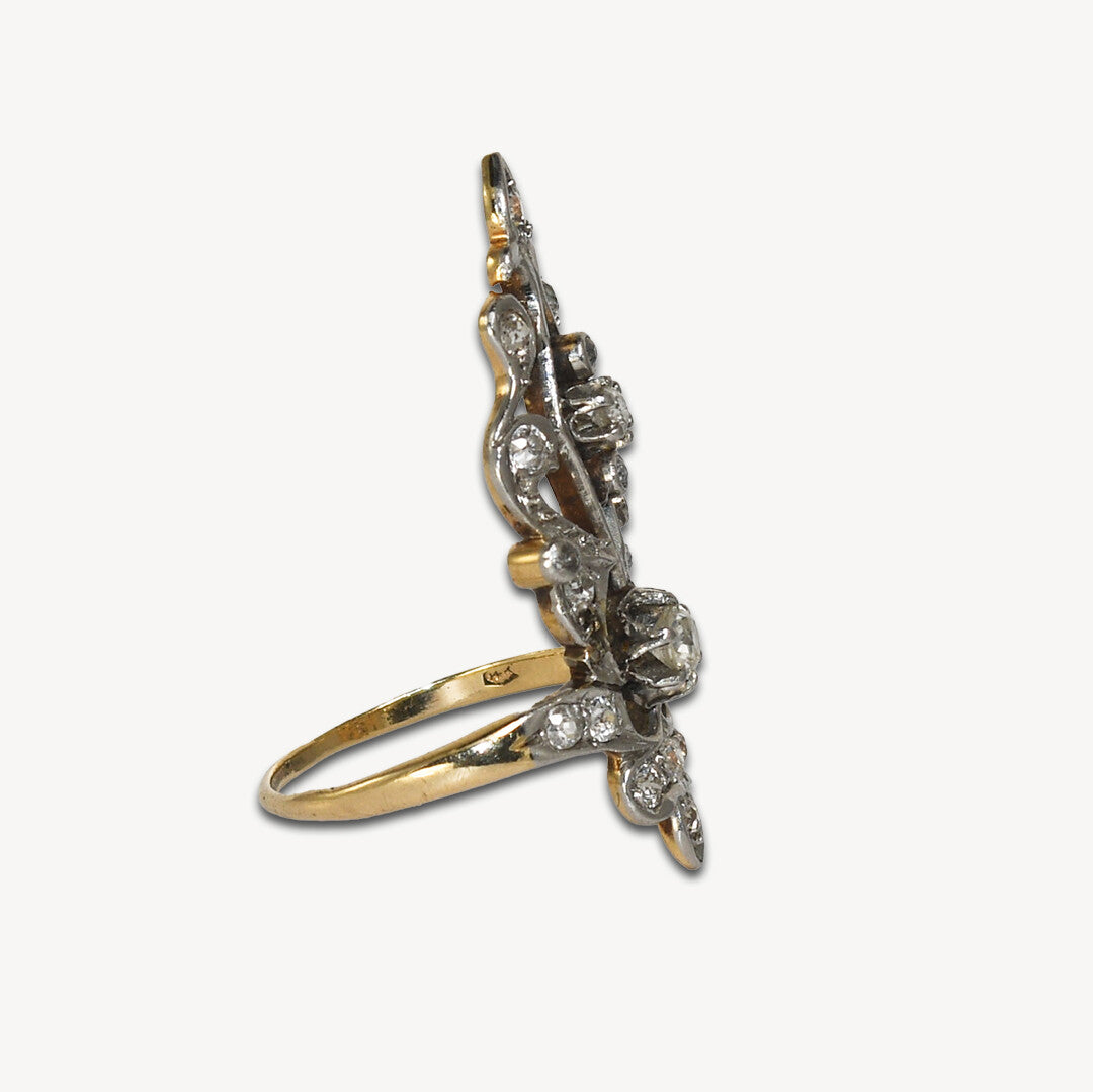 14K Yellow Gold Art Deco 1.0Ct Diamond Women'S