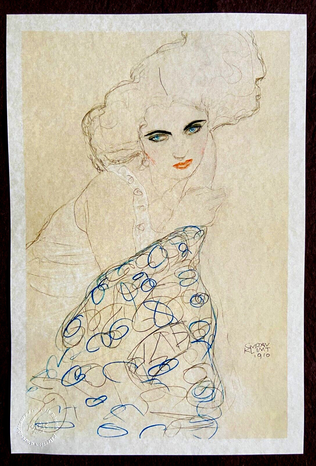 Gustav Klimt Lithograph Coa Signed Op Numbered