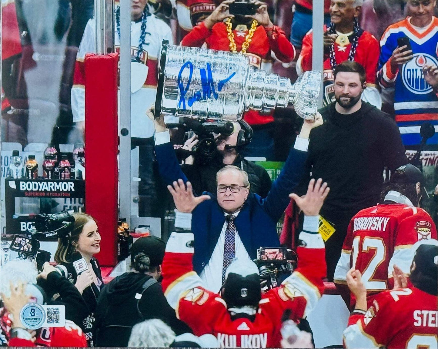 Paul Maurice Autographed Panthers 8X10 Photo (Beckett)
