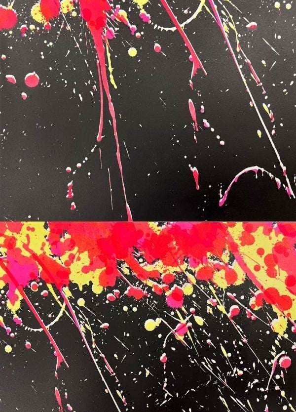 Walasse Ting Lithograph Fireworks 1974 Large Artwork Signed Print Club Issued