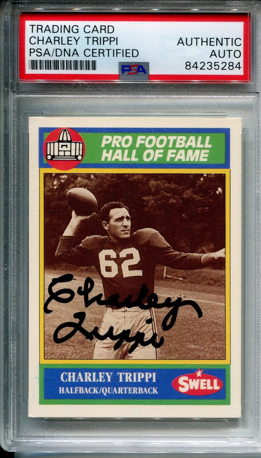 Charley Trippi 1990 Autographed Swell Football