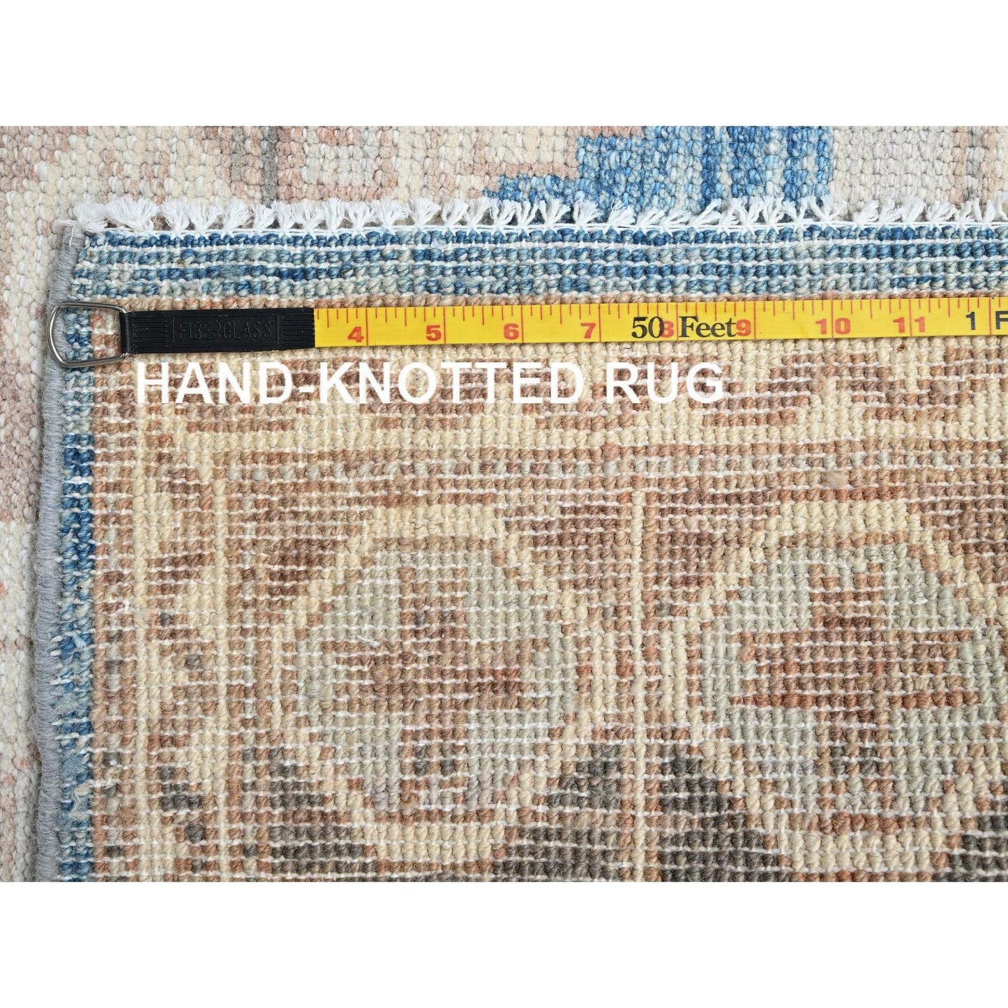 5'X6'9" Gray Wool Rug Turkish Knot Anatolian Village Design Hand Knotted