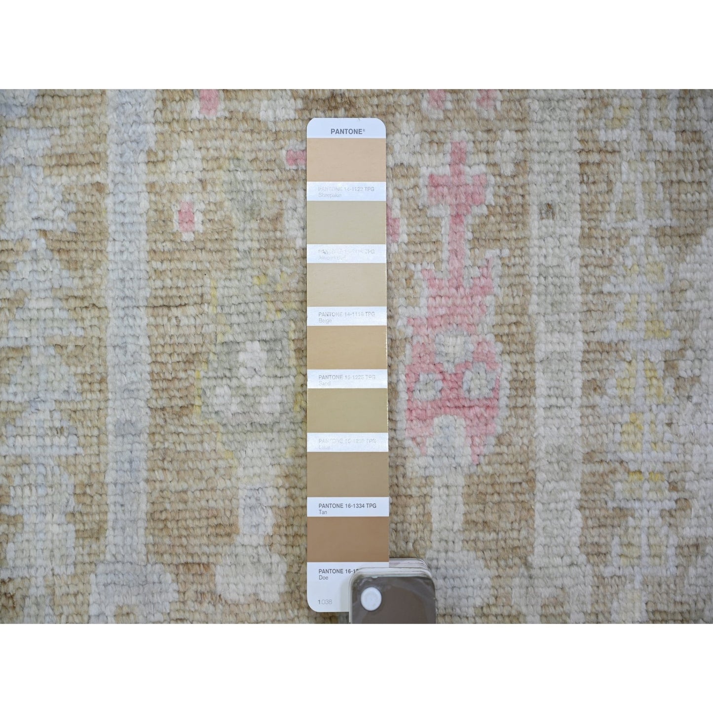 2'9"X19' Faded Brown Afghan Angora Oushak Wool Hand Knotted Runner Rug