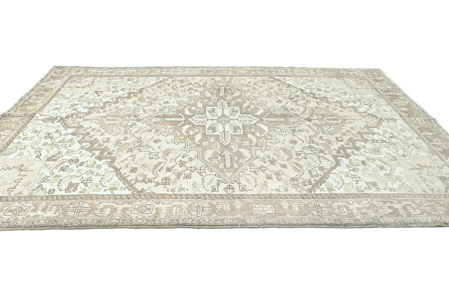 Hand-Knotted Vintage Floral Distressed Oriental
