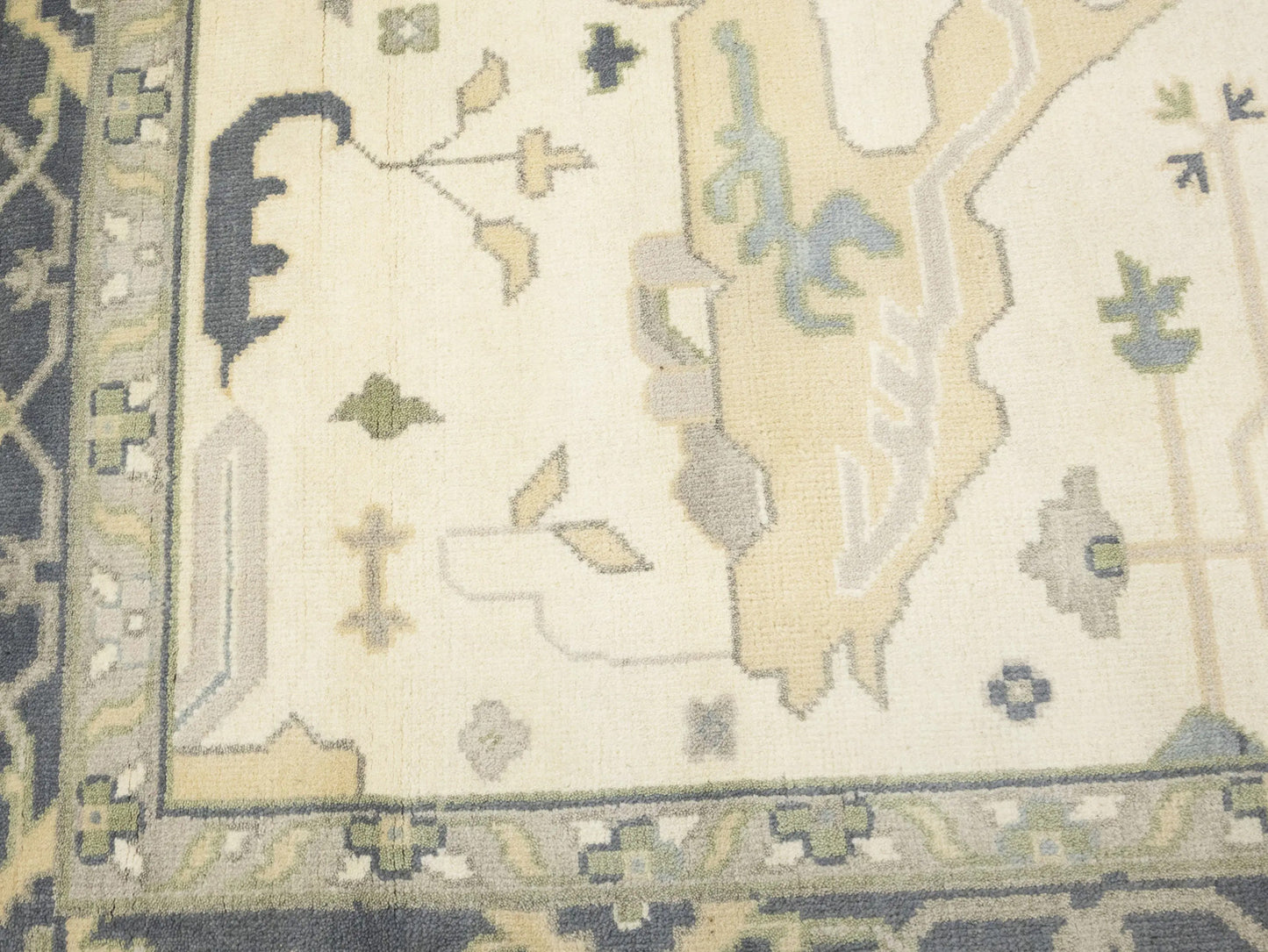 Handmade Extra Large Oushak Oriental Rug Cream