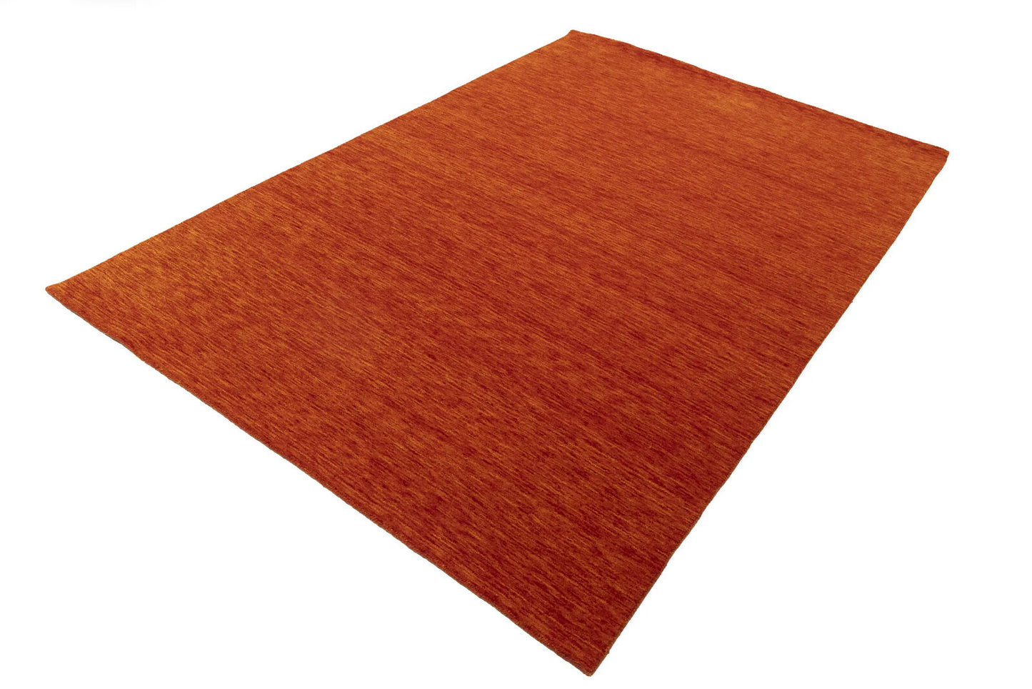 Orange Red Solid Design Hand-Loomed 6X9 Gabbeh