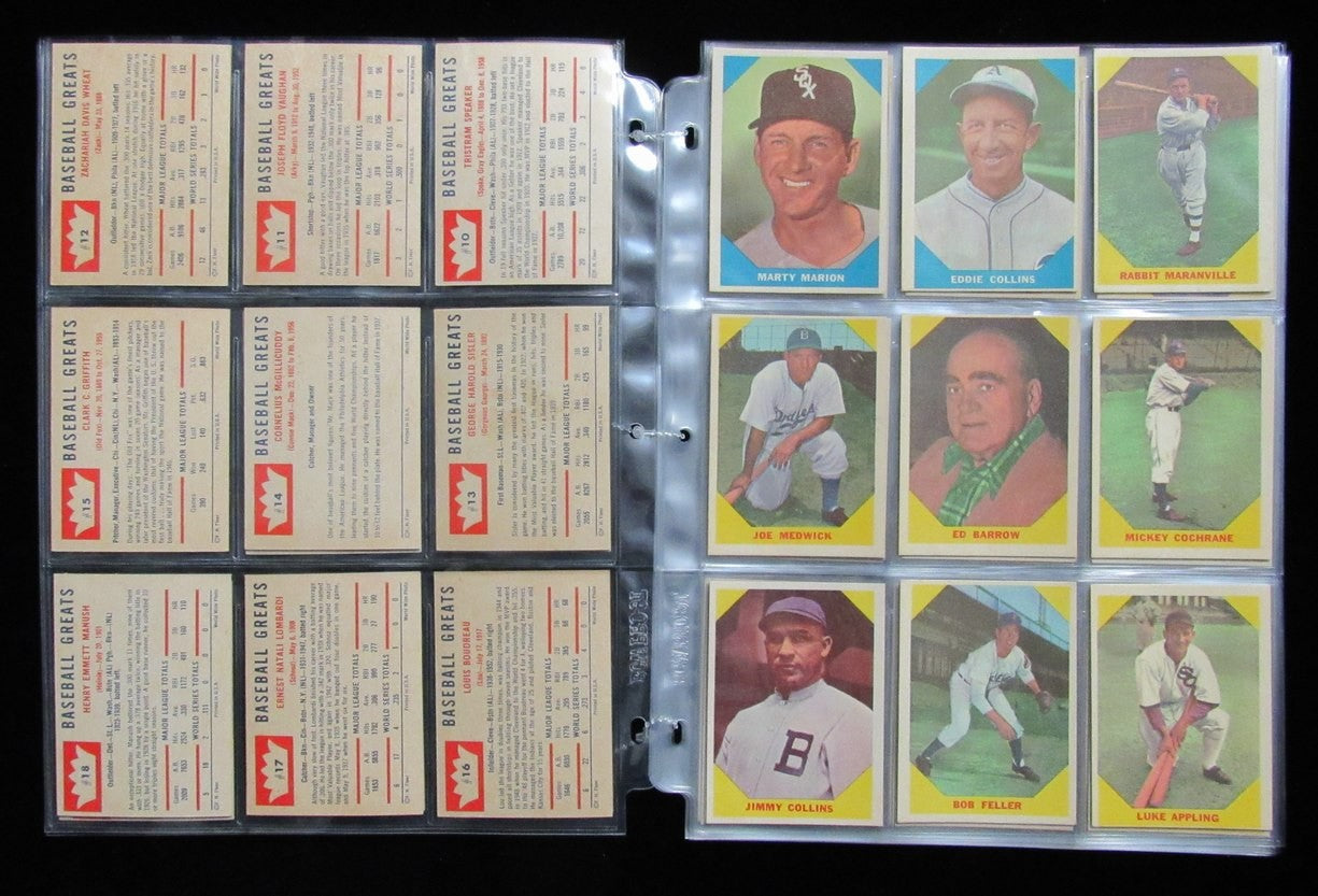 1960 Fleer Baseball Greats Complete Set (79) Ruth, Williams, Gehrig, Cobb 190558