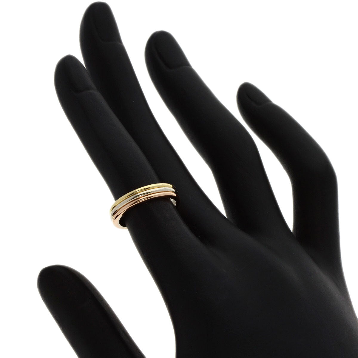 Cartier Ring Three Colors # 47 K18 Yellow Gold