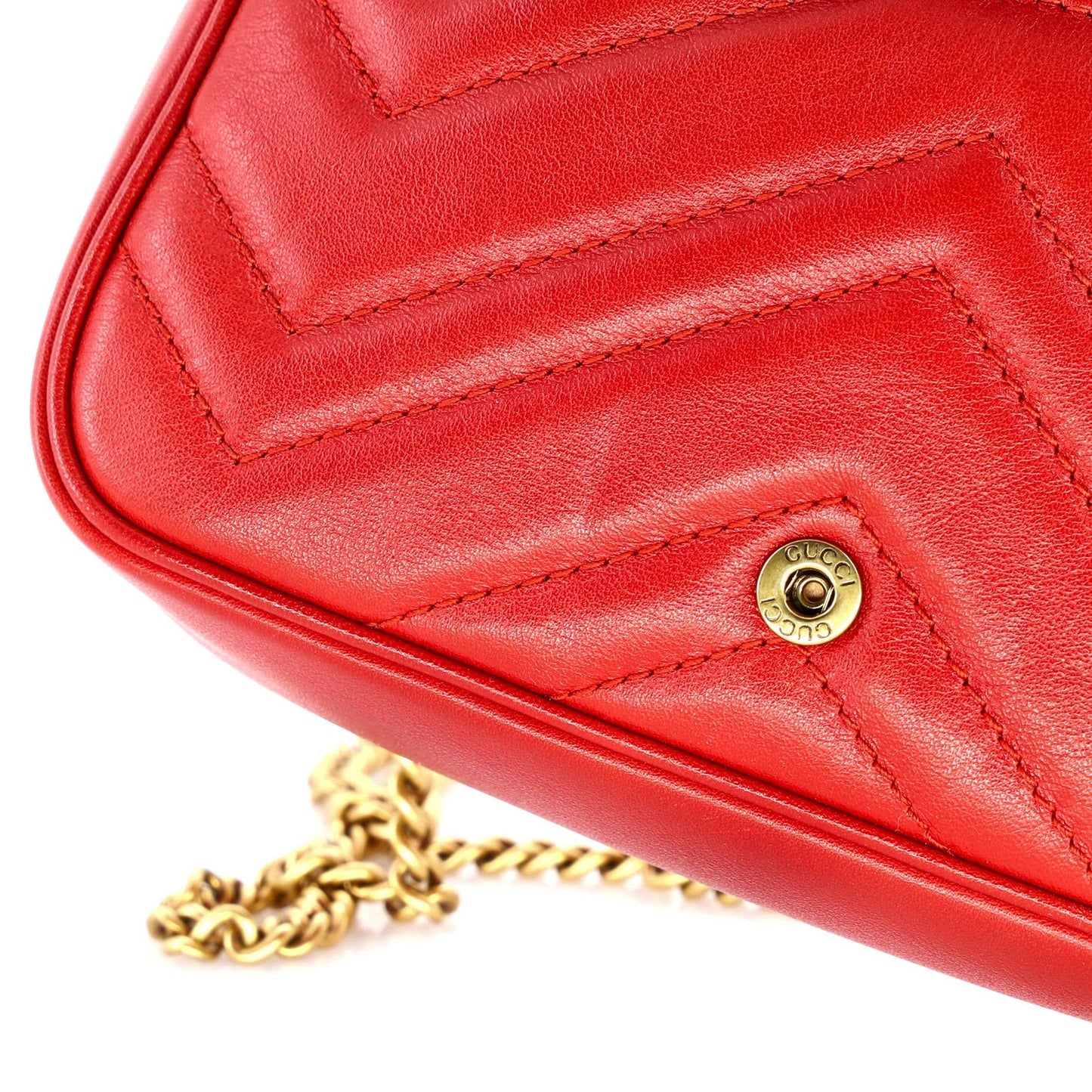 Gucci Gg Marmont Flap Bag Matelasse Leather Super Mini