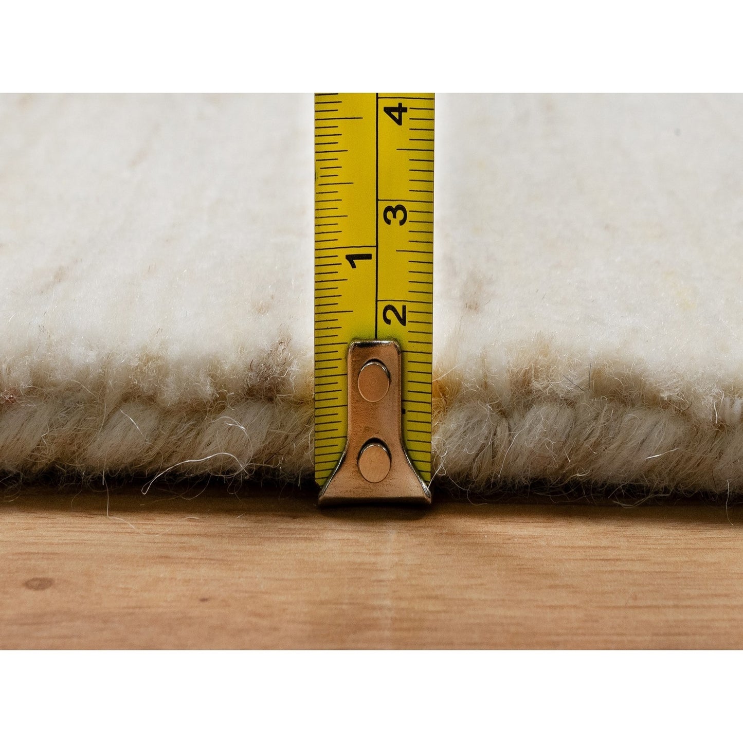 6'1"X9' White Hand Knotted Lori Buft Gabbeh Modern Design 100% Wool Rug