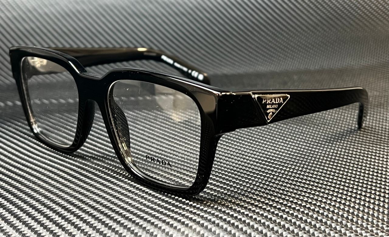 Prada Pr 08Zv 1Ab1O1 Black Men'S 52 Mm Eyeglasses