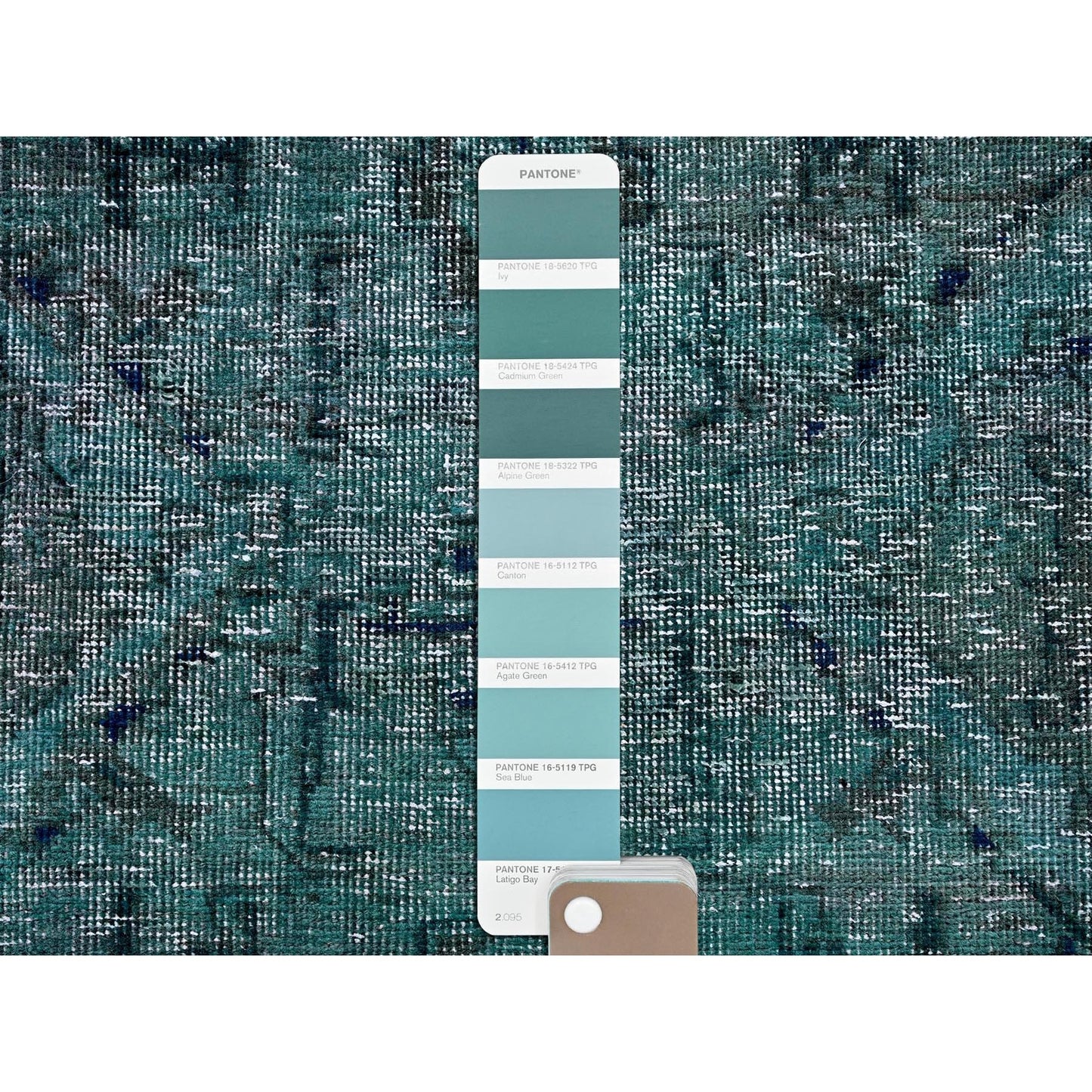 2'6"X9'8" Overdyed Green Vintage Zoroastrian Hand Knotted Wool Runner Rug