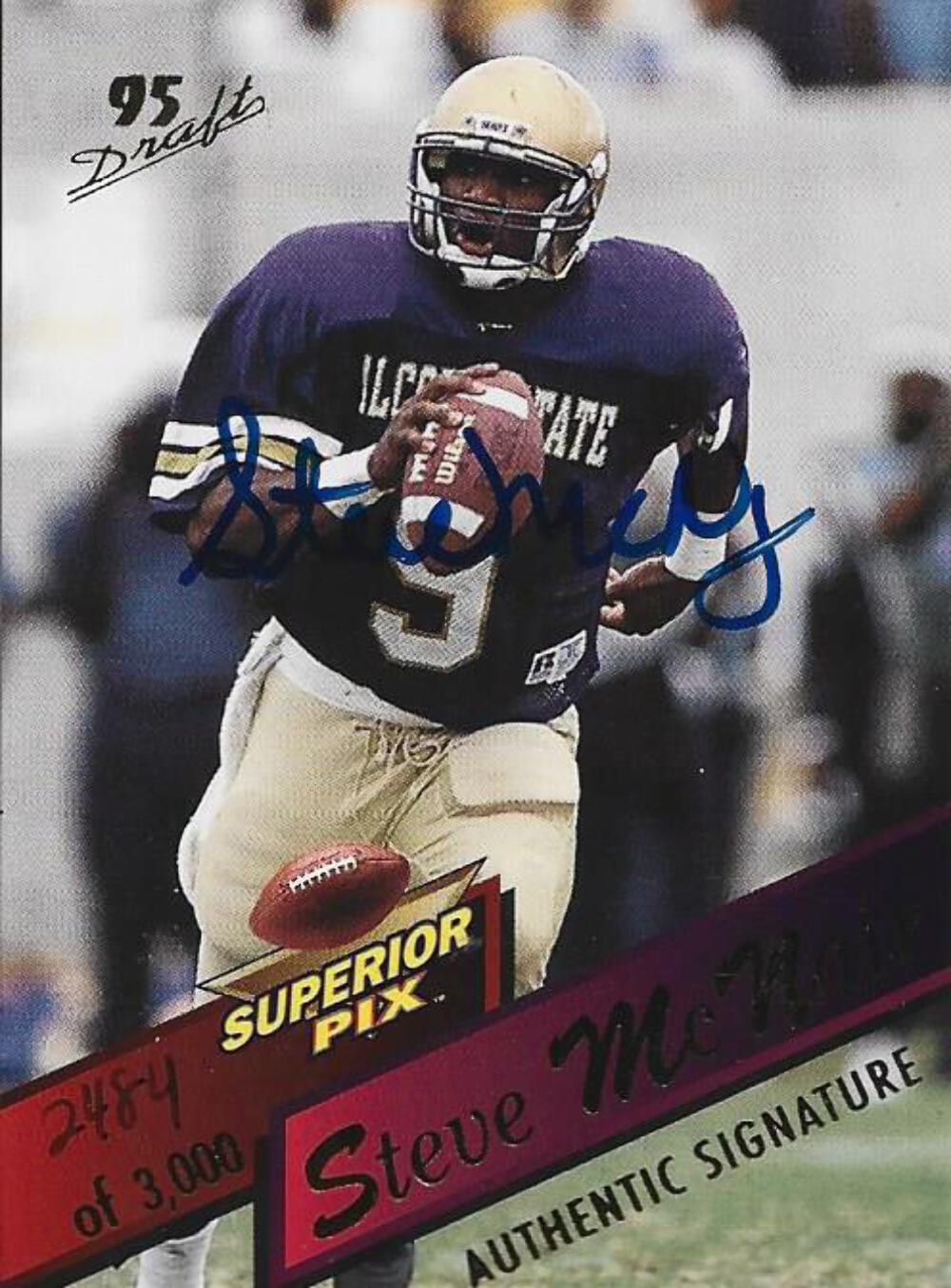 Steve Mcnair Autographed 1995 Superior Pix Card #2484/3000