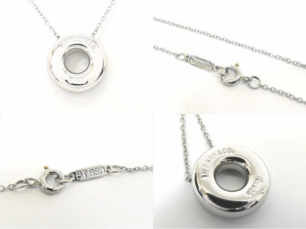 Tiffany & Co. Pt950 Diamond Dots Circle Necklace
