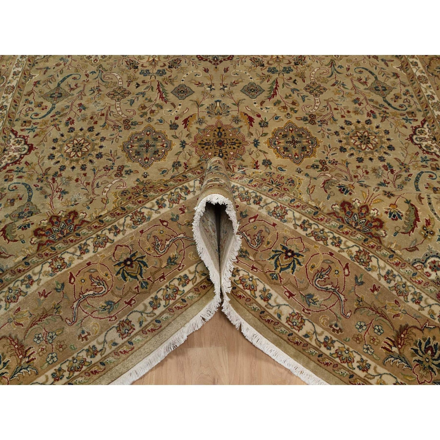8'X10' Brown Kishoon Design 300 Kpsi New Zealand Wool Hand Knotted Rug