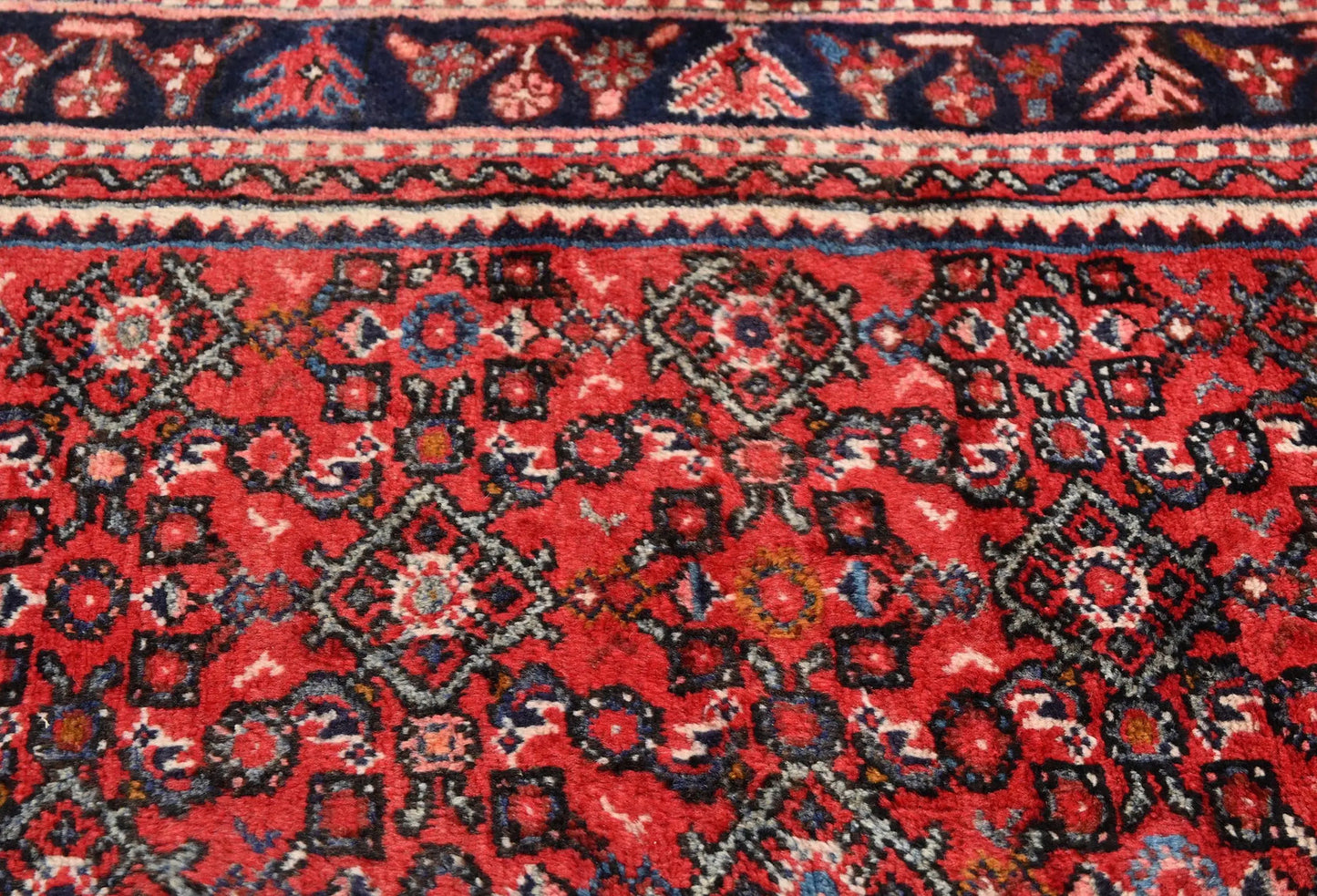Vintage Red Floral Oriental Runner Rug Kitchen