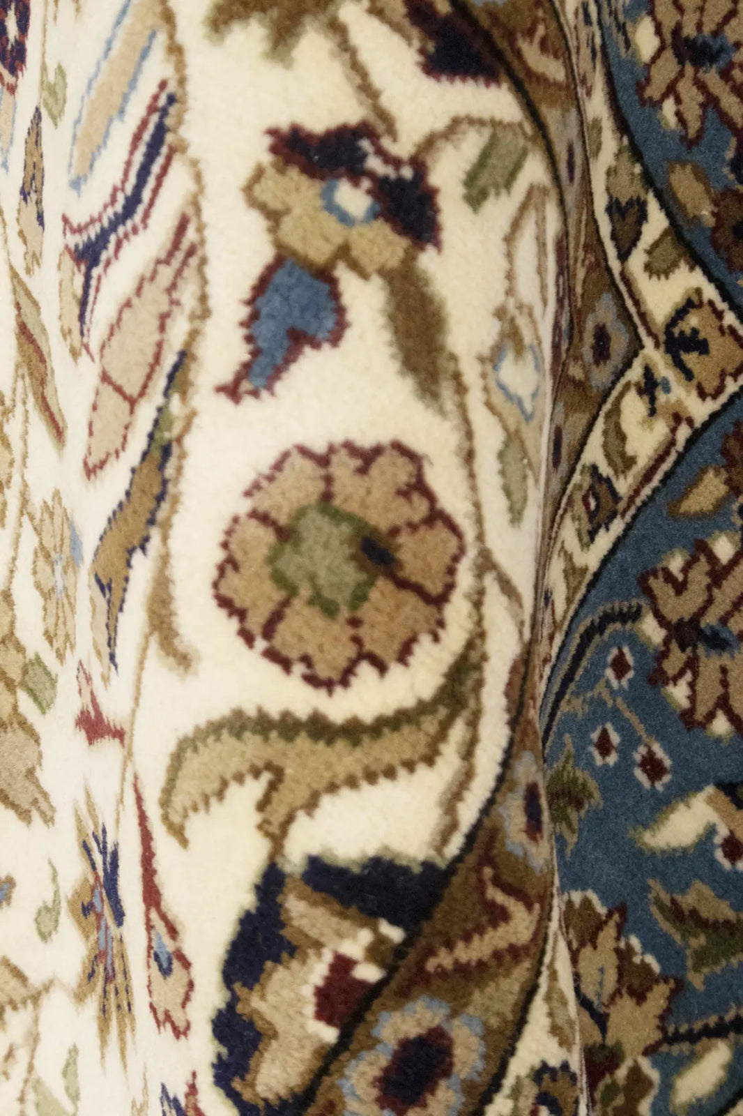 Rare Handmade Kirman Floral Design Rug Oriental