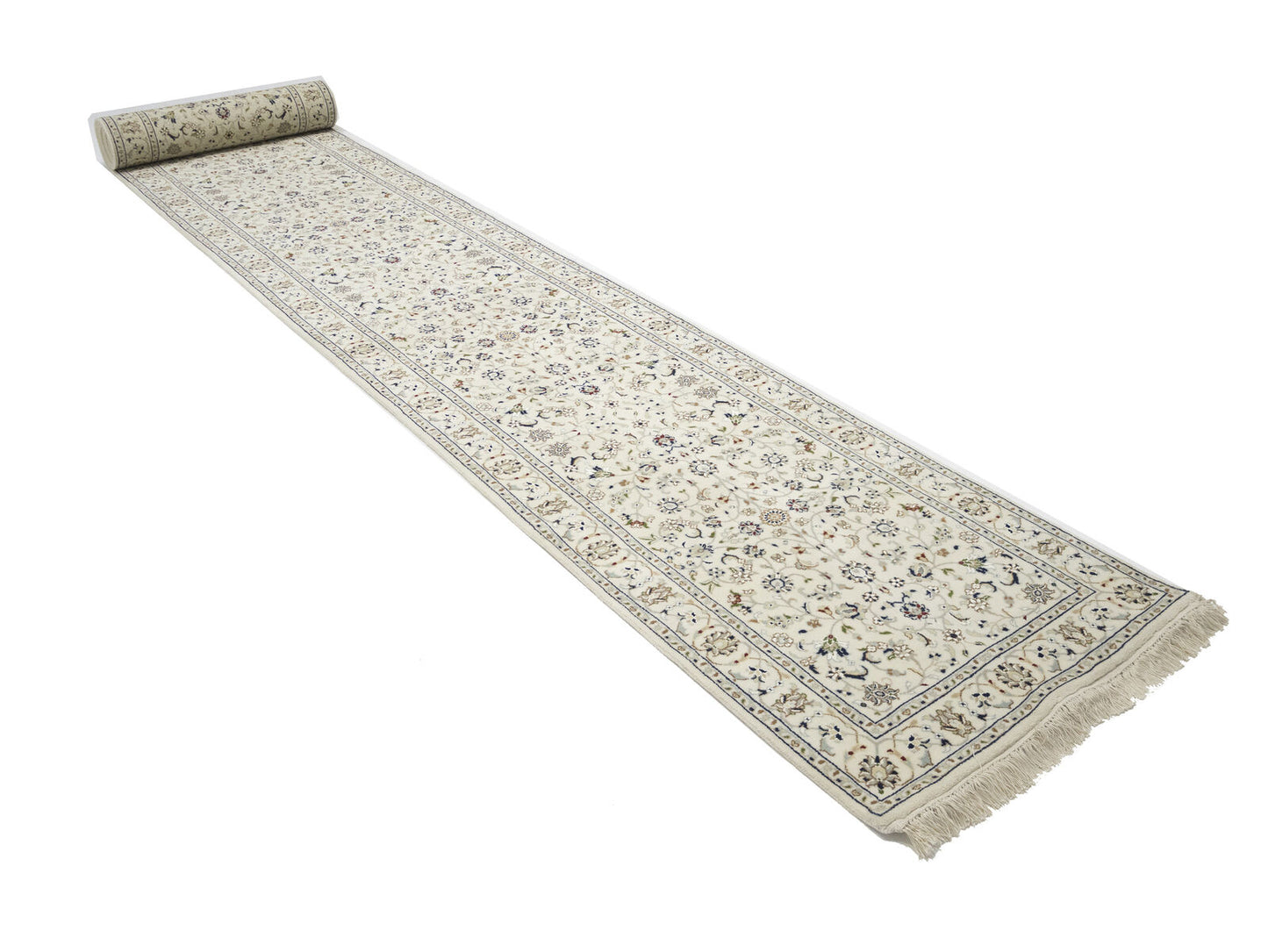 Indo-Nain Oriental Runner Rug All-Over Floral