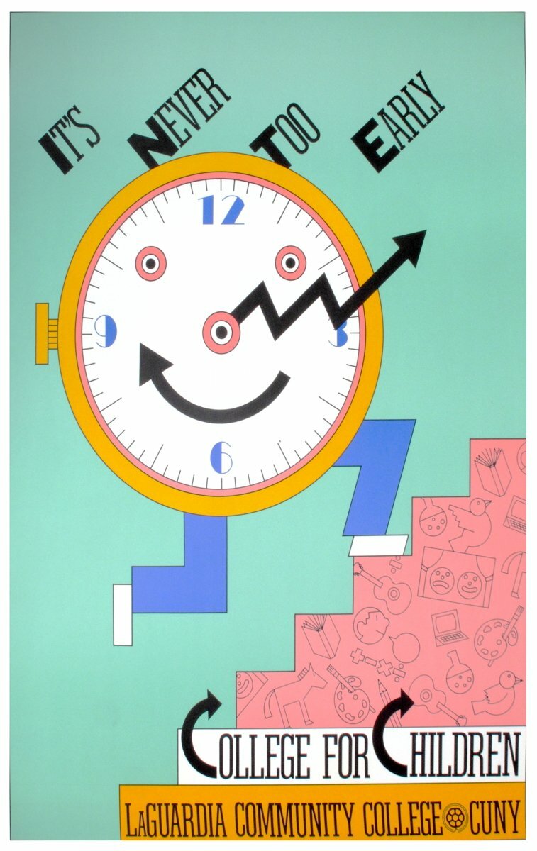 Seymour Chwast College For Children " Poster Pop Art Multicolor