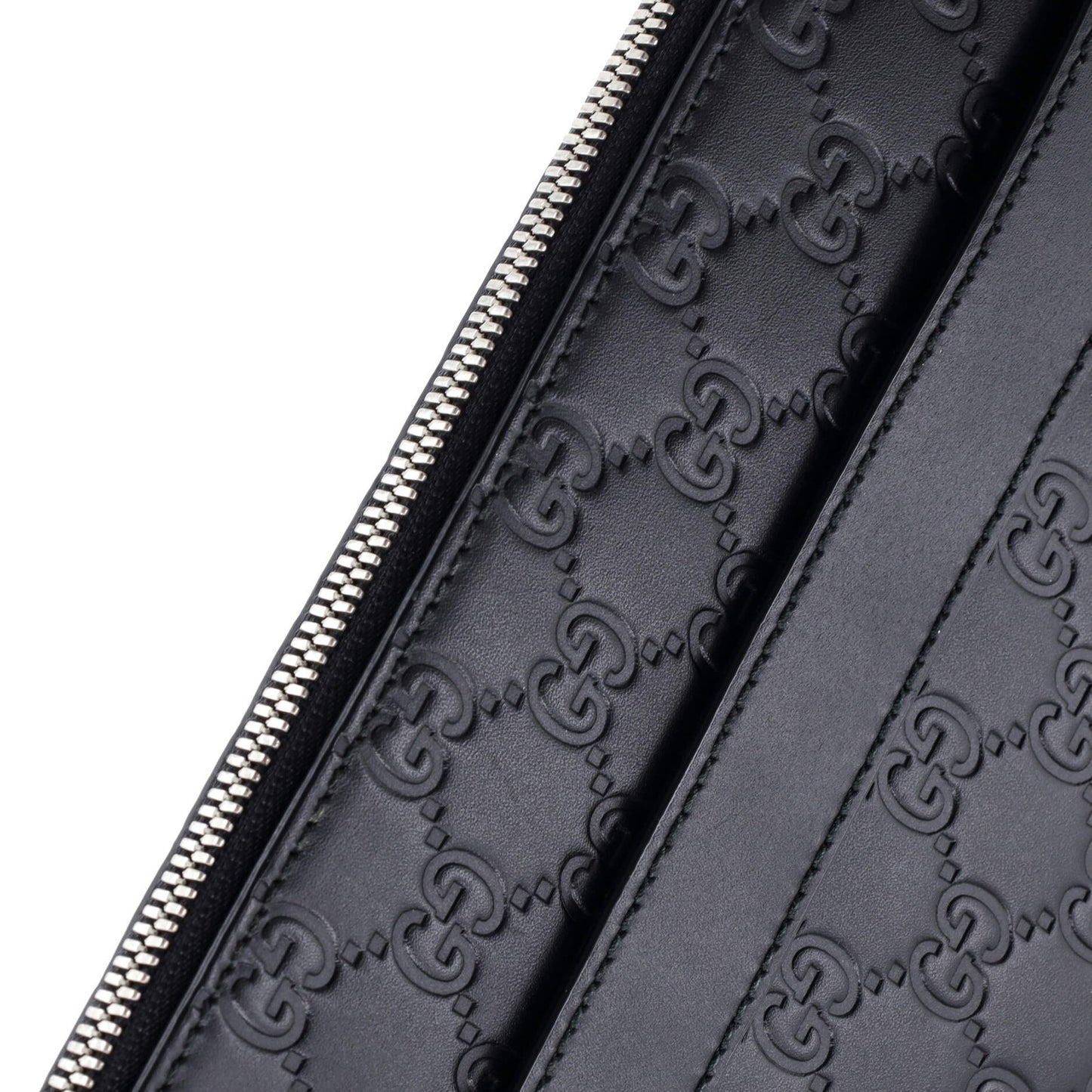 Gucci Zip Messenger Bag Guccissima Leather Large