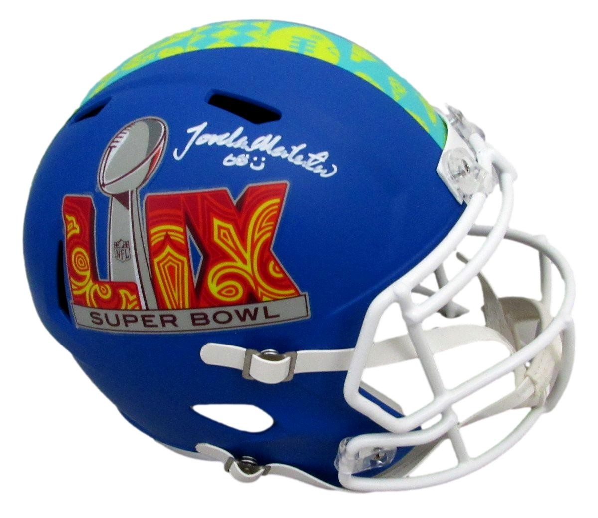 Jordan Mailata Signed Blue Sb Lix Full Size