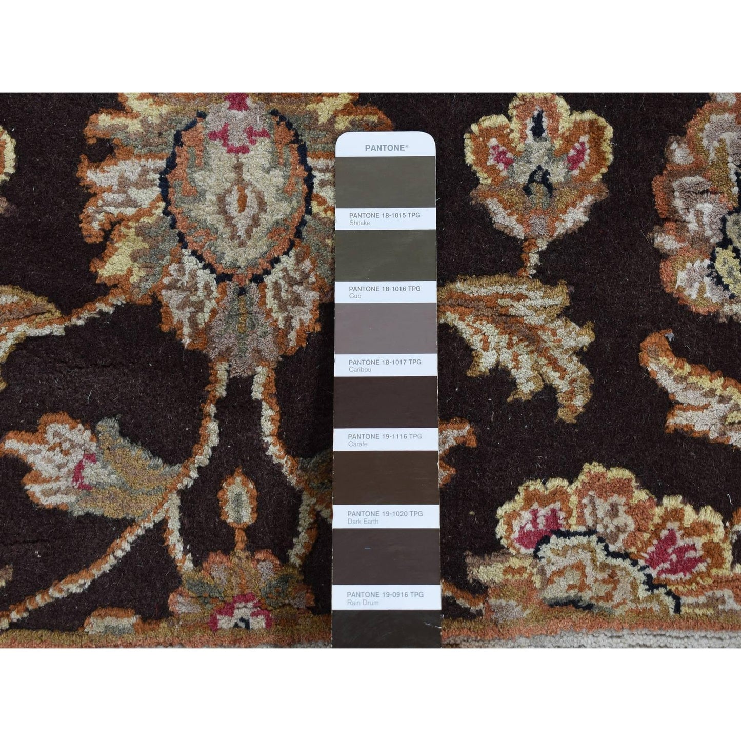 2'7"X15'9" Brown Rajasthan Wool And Silk Xl Runner Hand Knotted Rug