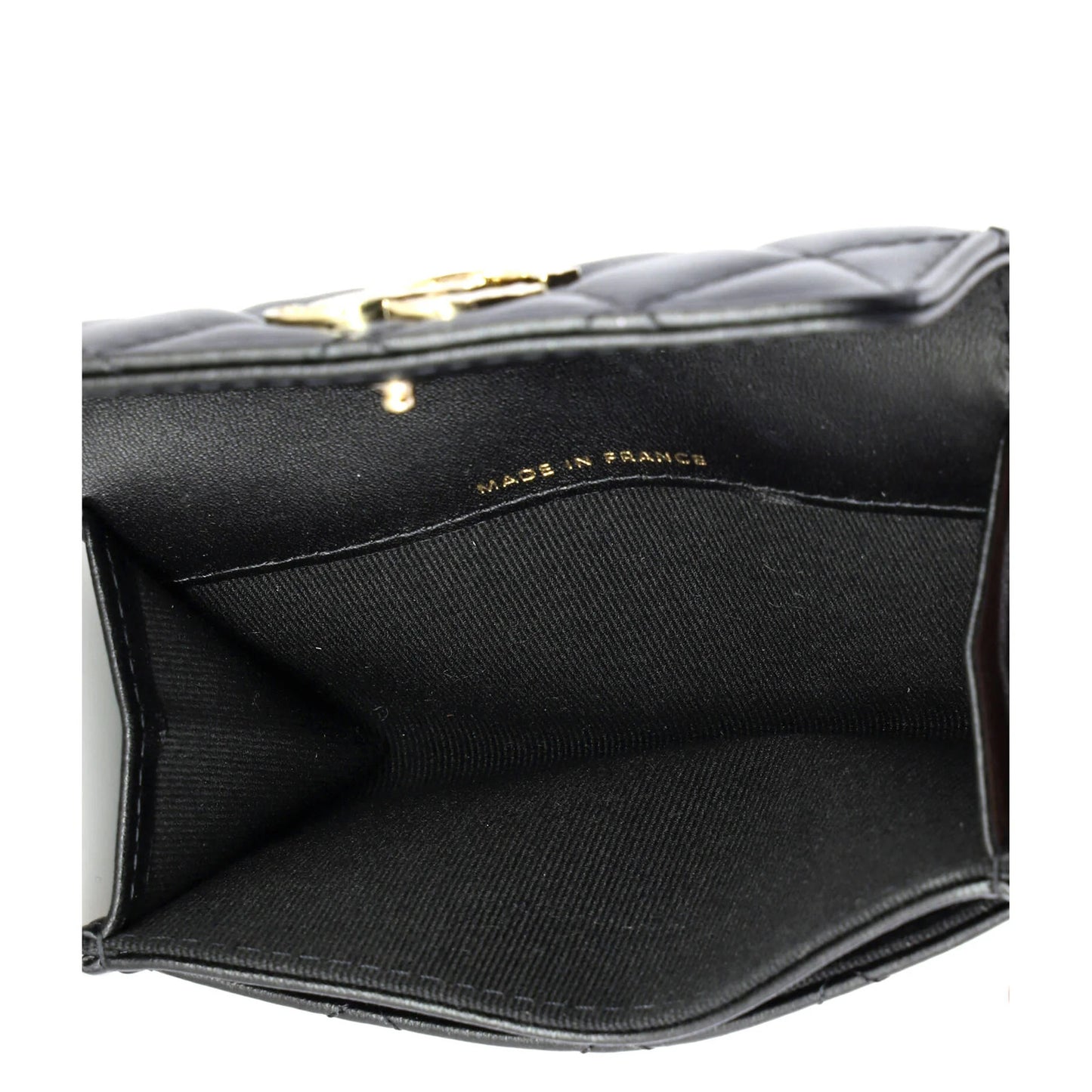 Chanel Crystal Cc Flap Card Case Quilted Lambskin